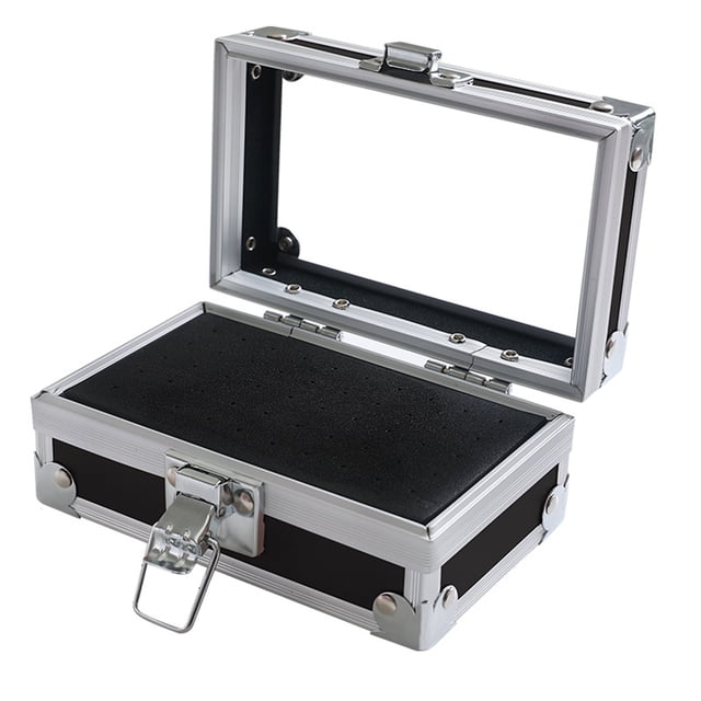 Caja de almacenamiento de brocas para esmalte de uñas de 30 orificios, organizador de herramientas de manicura, estuche portabrocas para uñas, contenedor de almacenamiento portátil para uso en salón d