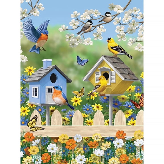 Bits and Pieces – 300 Piece Spring Birdhouse Jigsaw Puzzle by Forest