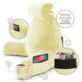 thumbnail image 2 of Nestl Reading Pillow, Extra Large Bed Rest Pillow with Arms – Premium Shredded Memory Foam TV Pillow, Detachable Neck Roll & Lumbar Support Pillow - Ivory, 2 of 7