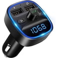 thumbnail image 1 of Transmisor FM, 2023 Transmisor FM Bluetooth actualizado Adaptador de radio inalámbrico Kit de automóvil con carga USB dual Cargador de automóvil Reproductor de MP3 Soporte para tarjeta TF y, 1 of 5