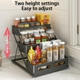 thumbnail image 2 of bedienty Three-Tier Spice Rack Wrought Durable And Sturdy, Stylish And Cabinet White Adjustable guide rai, 2 of 6
