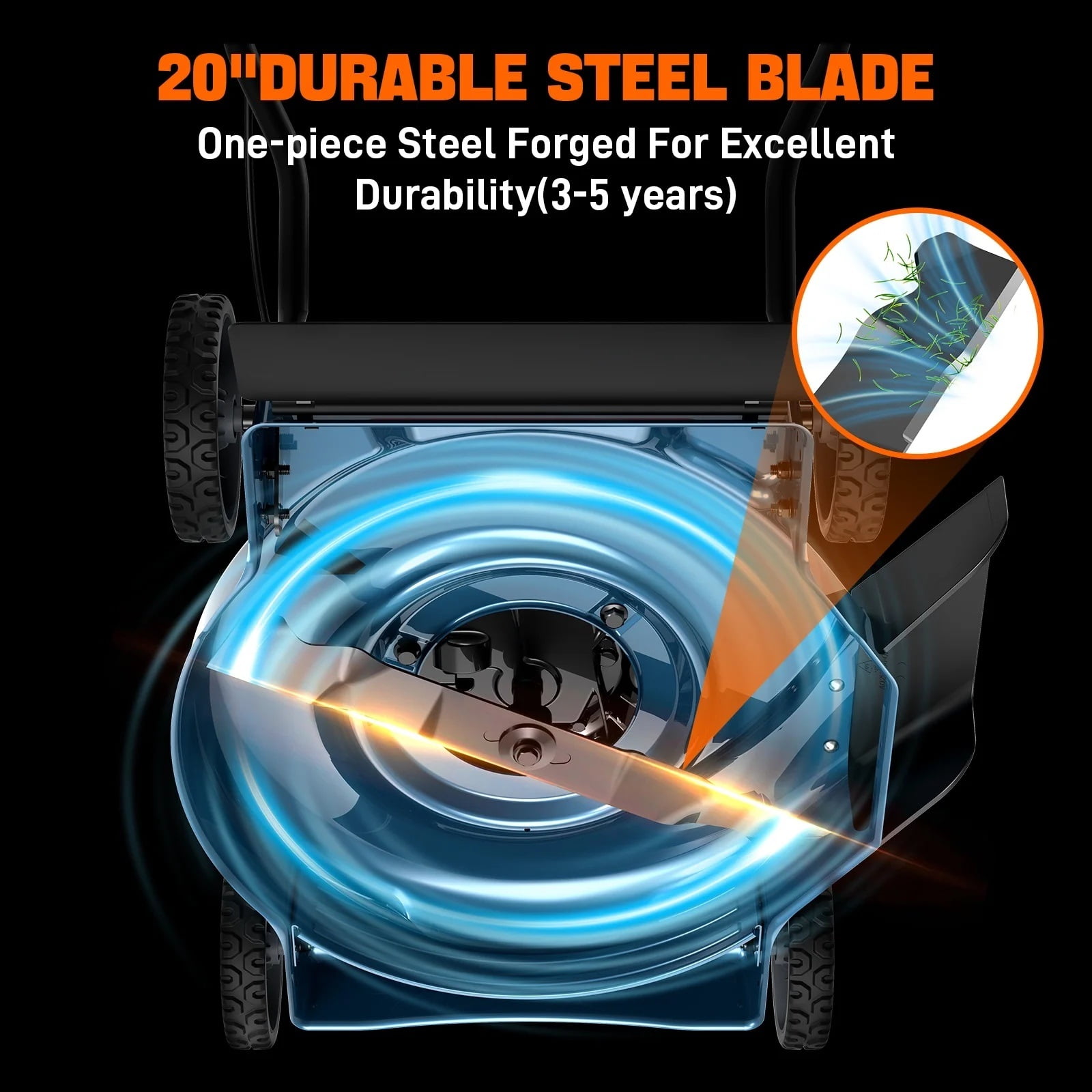 SENIX 20-Inch Deck, Replacement Steel Mower Blade