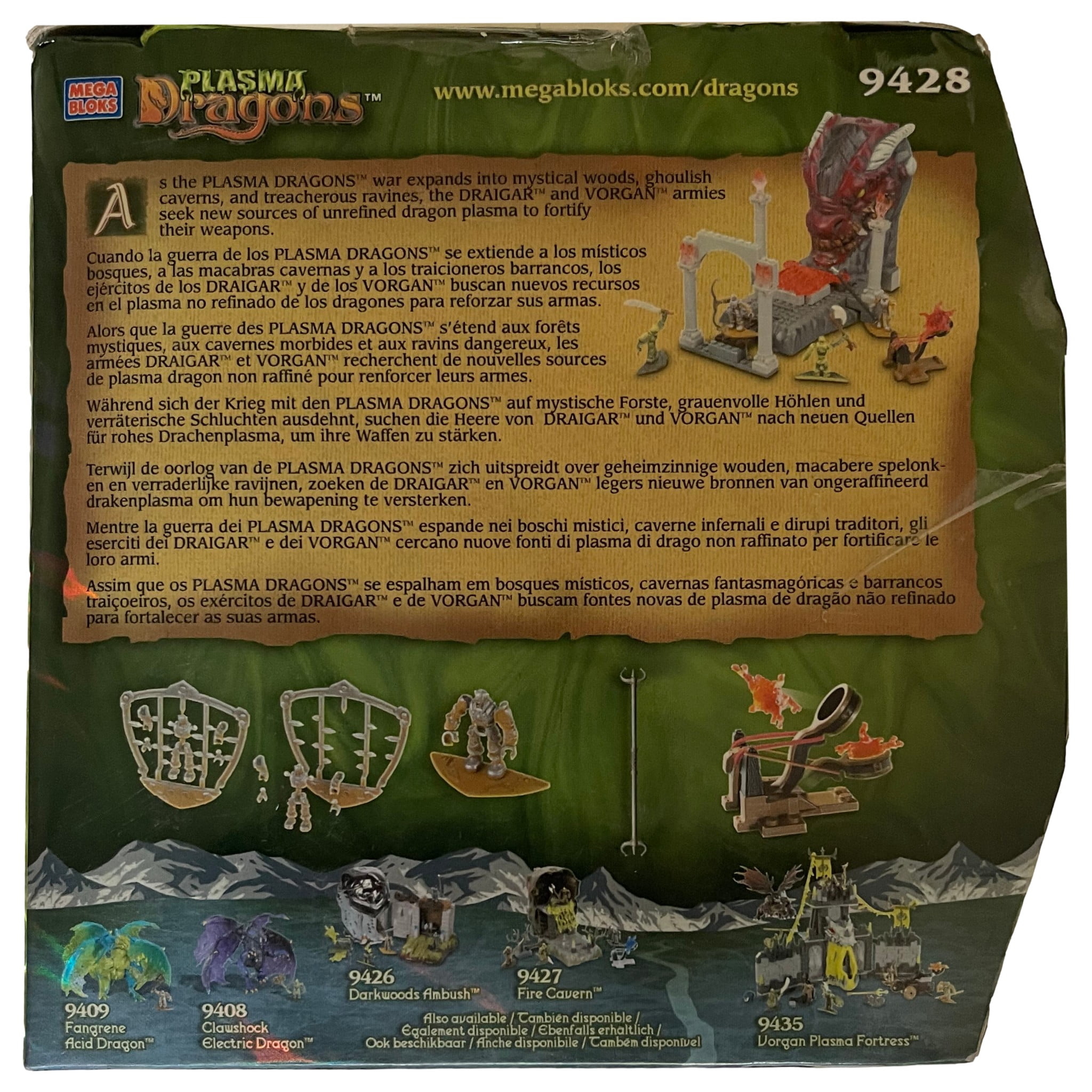 Mega Bloks Plasma Dragons Ravine Battle Set - Silver Vorgan Helmet