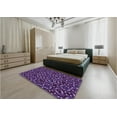thumbnail image 4 of Ahgly Company Indoor Square Patterned Dark Purple Area Rugs, 4' Square, 4 of 6