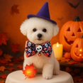 thumbnail image 4 of Colorful Dog Collar with Bell Bow Tie | Engaging Halloween for Pets | Great Holiday Pet Dog Supplies Accessory, 4 of 9