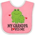 thumbnail image 3 of Inktastic Grandpa Loves Me Frog Boys or Girls Baby Bib, 3 of 4