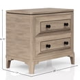 thumbnail image 5 of Queen Canopy Bedroom With Custom Hardware: 2 Drawer Nightstand, Modern Dresser, Poster Mirror, Door Chest, Sand Finish, Metal Accents, Felt & Lined Drawers, Solid Wood + 5 : Bed, 2 Nightstand Port,, 5 of 5
