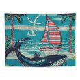 thumbnail image 5 of Orinice Whale Palm Trees Sail Boat Tapestry Wall Hanging Unique Style for Home Wall Decor Art | Living Room Bedroom Dorm Decoration 40x60inch, 5 of 6
