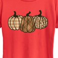 thumbnail image 2 of Instant Message - Brown Plaid Pumpkins - Women's Short Sleeve Graphic T-Shirt, 2 of 6