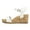 WHITE/PU, variant on Women's Open Toe Buckle Ankle Strap Platform Wedge Sandals