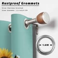 thumbnail image 5 of Outdoor Curtains for Patio Waterproof You Are My Sunshine Indoor/Outdoor Curtain Tiebacks Bee Sunflower Teal Green Privacy Sun Block Grommet Drapes for Pergolas Gazebo Porch 2 Panel 54x108 Inch, 5 of 9