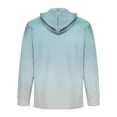 thumbnail image 3 of ohmzyzo Lightweight Hooded Sweatshirt for Men Casual Long Sleeve Gradient Color Pullover Tops Loose Fit Button Down Hoodies Shirt Sky Blue S, 3 of 4