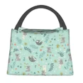 thumbnail image 4 of Bolsa de almuerzo con aislamiento térmico con bonito patrón de perezoso para mujer, lonchera reutilizable con diseño de animal perezoso kawaii, caja de almacenamiento para comida de viaje, 4 of 5