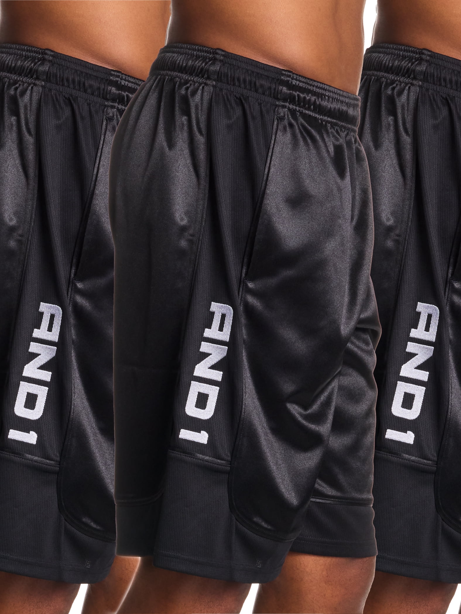 AND1 Men's and Big Men's Core All Court Short, 11" Inseam, 3-Pack, Sizes XS-5XL