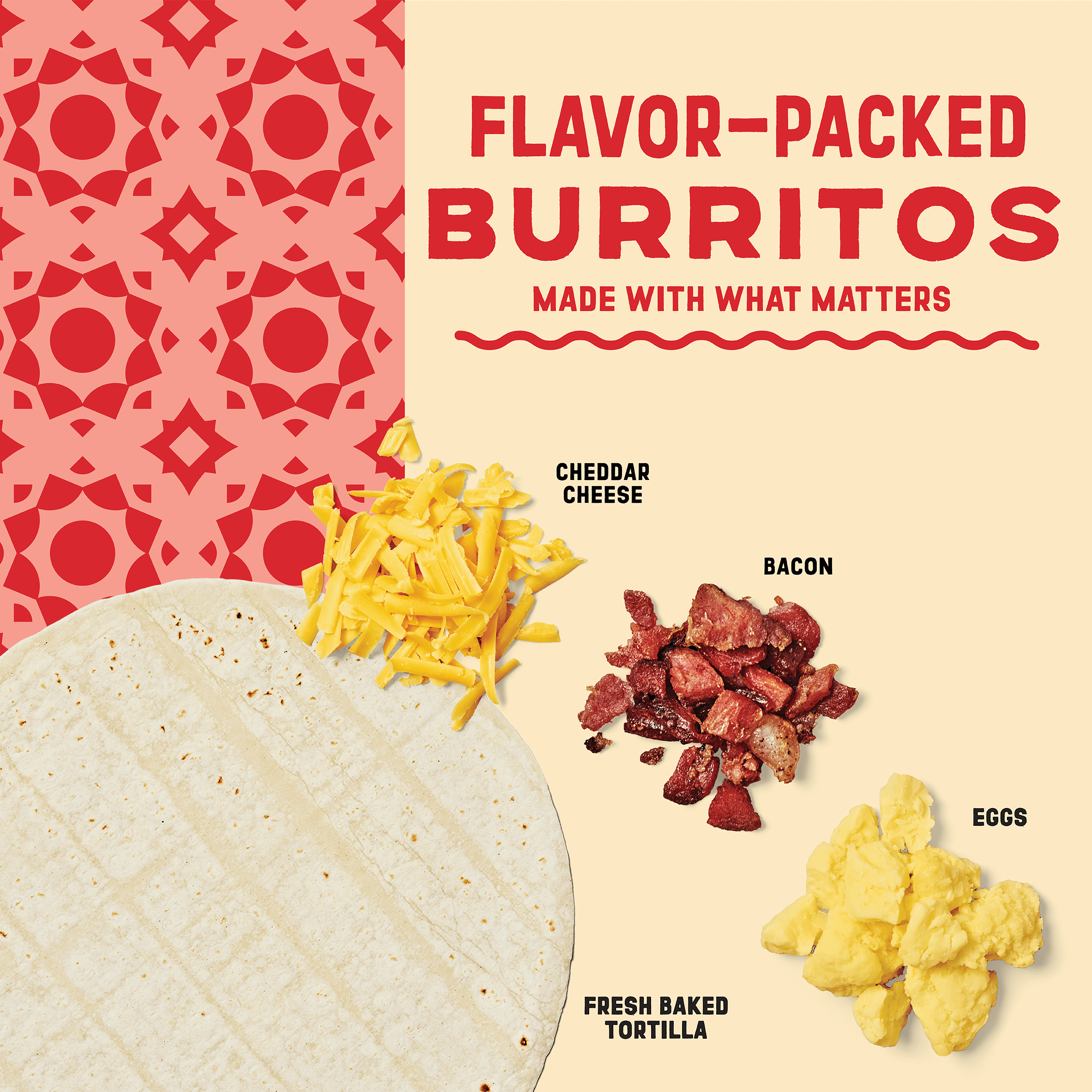 El Monterey Signature Egg, Applewood Smoked Bacon & Cheese Burritos, 36 oz, 8 Count (Frozen)