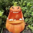 thumbnail image 4 of Statues de Citrouille à Bouche Ouverte Créatives Clés d'Entrée Bol Citrouilles en Résine avec Dents Figurines Bol à Bonbons Plateau de Rangement de Table Décorations d'Halloween, 4 of 8