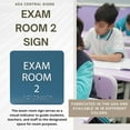 thumbnail image 6 of ADA CENTRAL SIGNS - 6" X6" Exam Room 2 Sign - ADA Compliant Tactile Graphics Grade 2 Braille Text Acrylic Wall Signs - Educational Institution Directional Assistance Test Center Door Sign for Schools, 6 of 7