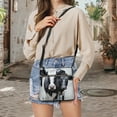 thumbnail image 5 of LedBack Cow Print Women Crossbody Hobo Bag Leather Satchel Purse Sling Shoulder Bag Soft Multi Pocket Messenger Purse with Adjustable Strap for Travel Shopping Work, Blue, 5 of 7