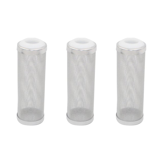 Shisuyan 3PCS Stainless Steel Filter Cover Inlet Filtering Net for Aquarium Fish Tank - Size L 16mm (White)