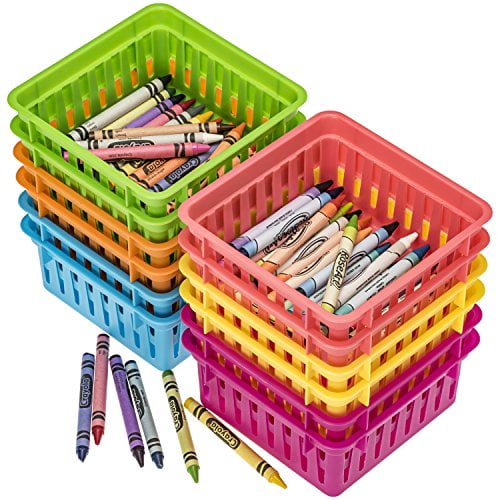 Prextex Classroom Storage Baskets Crayon and Pencill Storage Baskets