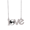 thumbnail image 1 of Chinese Contour Brosse Écriture Amour Collier Pendentif Charme Bijoux, 1 of 3
