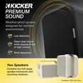 thumbnail image 2 of Parlante KICKER 52OA6B de 6" resistente a la intemperie para interior y exterior, 2 of 9