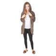 thumbnail image 4 of MeMoi Collection Marled Plush Hooded Lounge Sweater | MeMoi Large/X-Large / Charcoal, 4 of 8