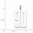thumbnail image 3 of Sterling Silver Elongated Number 90 Charm Pendant, 3 of 4