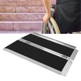 thumbnail image 3 of Non Skid Wheelchair Ramp, Aluminum Portable Skidproof PVC Carpeted Folding Wheelchair Ramp, Utility Mobility Access Threshold Ramp For Home, Steps, Stairs, Doorways, 3 of 8