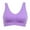 Purple, variant on Overfox Breathable Sport Yoga Bras, Women Seamless Solid Bra, Fitness Bras Tops Size S-3XL