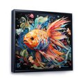 thumbnail image 2 of Designart "Art Piscine Fishing Pop wall art I" Animals Floater Framed Wall Decor, 2 of 7