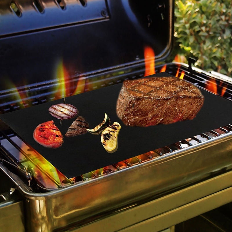 BBQ Grill Mat Non Stick Pad for Gas Easy Bake Cook Grate Cover Outdoor 