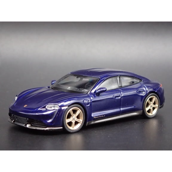 Open Box 2019-2025 PORSCHE TAYCAN TURBO S BLUE 1:64 SCALE COLLECTIBLE DIECAST MODEL CAR