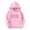 1#Pink, variant on Teen Girls Graphic Hoodie Cartoon Cat Long Sleeve Pullover Hooded Sweatshirt