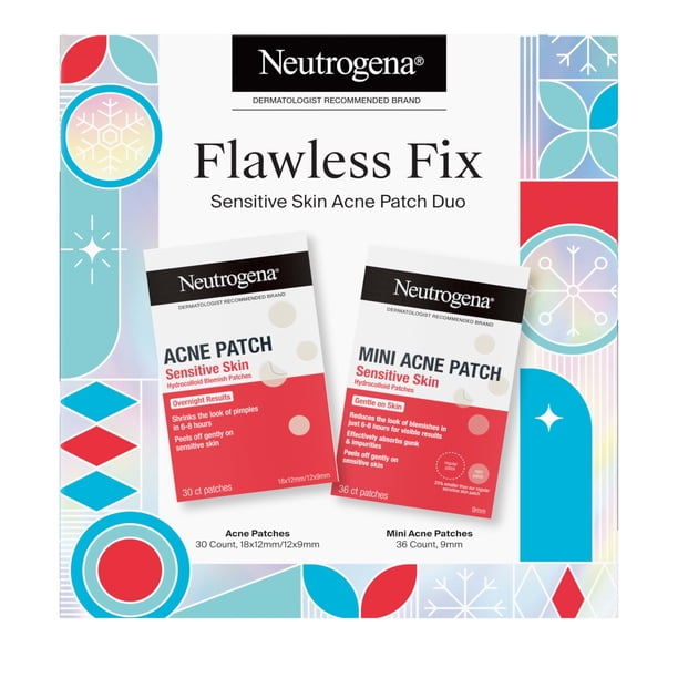 Dúo de parches para acné Neutrogena Flawless Fix para piel sensible, 66 unidades