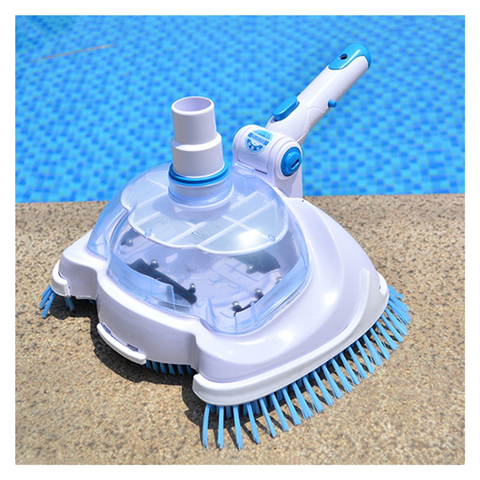 Vacuum Head Brush Cleaner Outdoor Swimming Pool Transparent Manual Floating Objects Suction Machine Cleaning Maintenance Tools ,Great Suction Power