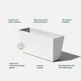 thumbnail image 3 of Veradek Pure Series Midori 31" Plastic Planter - White, 3 of 11