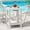 White, variant on Hausfame Outdoor Shabby Chic Storage High Density Polyethylene End Table, Blue