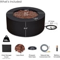 thumbnail image 3 of Real Flame Aegean 36" Round Steel Propane or Natural Gas Fire Pit Table in Black, 3 of 9