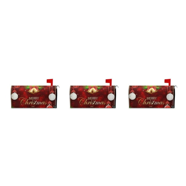 maskred Festive Atmosphere Vibrant Deer Patterned Sleeve For Mailbox Bright And Warm YTYH2309046 3Set