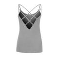 thumbnail image 6 of Yievot Camisole For Women Round Neck Spaghetti Strap Summer Tank Tops Sleeveless Loose Fit Woman Blouses Clothes On Clearance Gray XL, 6 of 6