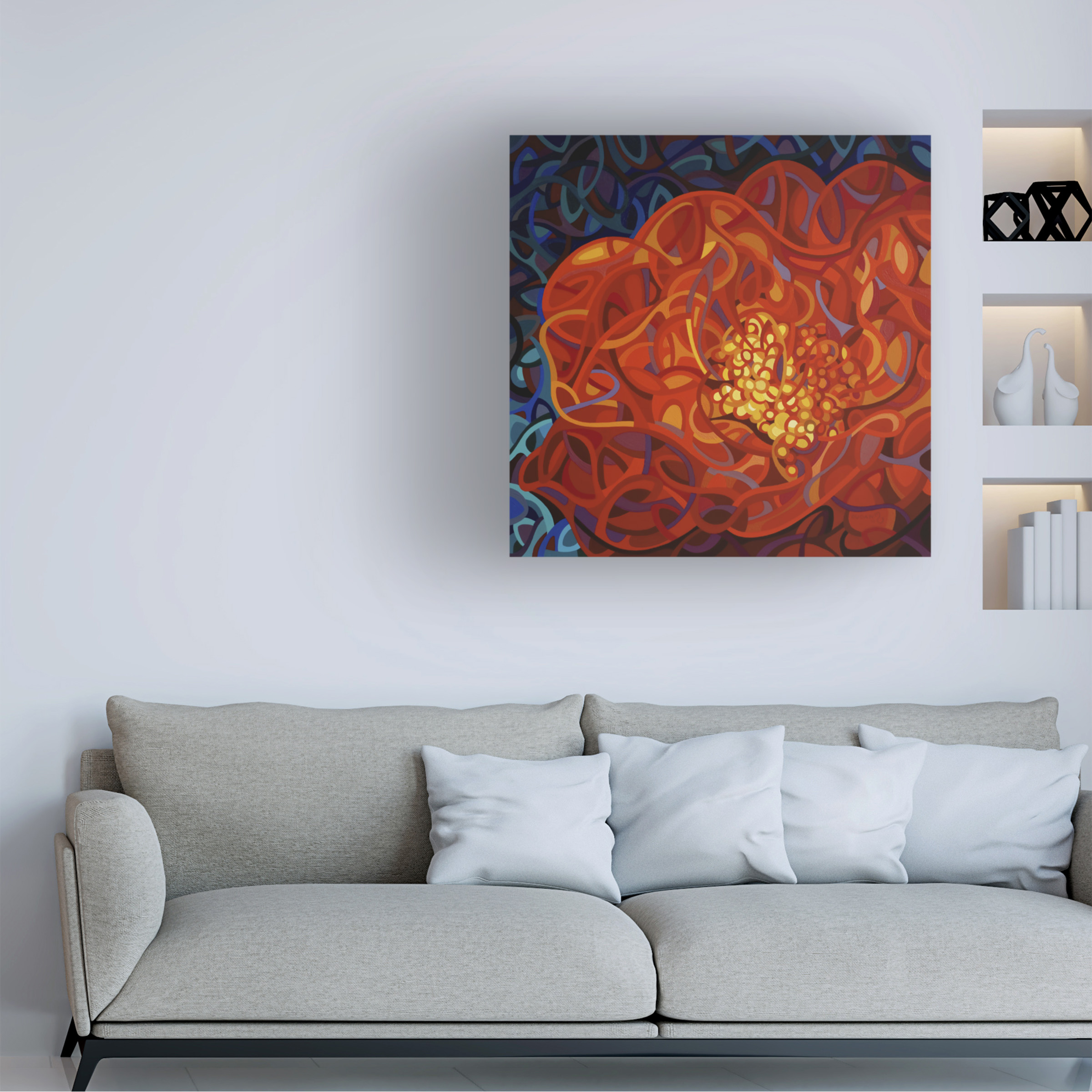 Trademark Fine Art "Ribbons And Pearls" Canvas Art by Mandy Budan