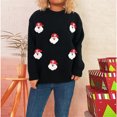 thumbnail image 4 of BLVB Chandail de Noël Laid pour Femmes Col Rond Mignon Chandail Tricoté Chandail pour Fête des Fêtes Cadeaux de Noël pour Femmes, 4 of 7
