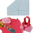 thumbnail image 2 of Plantilla de Costura de Cesta de Comida Plegable de Tela DIY, Plantilla para Acolchar Bolsos, 12 Pulgadas, 2 of 5