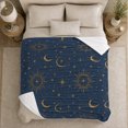 thumbnail image 5 of Celestial Astrology Pattern Flannel Blanket for Stargazers, Mystical Night Sky Birthday Gift with Suns and Moons, Cozy Soft Home Decor for Bedroom and Reading Nook, 5 of 9