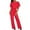 A-Red146, variant on Yuanlong Womens Pants Elegant Batwing Short Sleeve Belted Wide-Leg Playsuits Work Commute Flowy Formal Jumpsuit Trousers