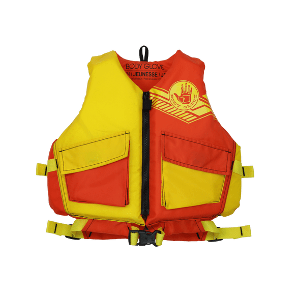Body Glove Youth Life Jacket PFD Adjustable Water Safety Vest 50-90 lbs Durable Polyester Flotation Vest for Boating Swimming and Kayaking