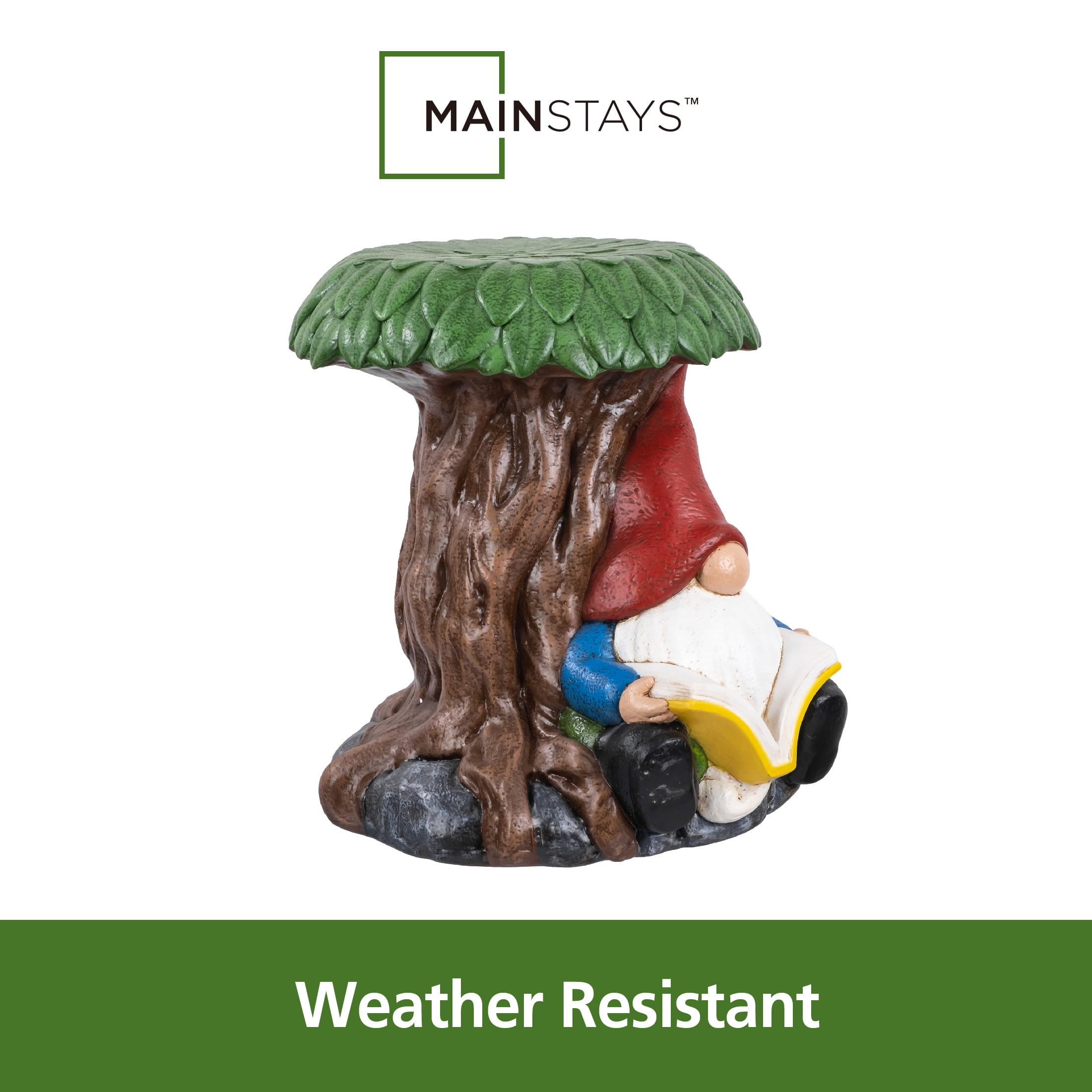 Mainstays Reading Gnome Outdoor Garden Statue, Weather-Resistant