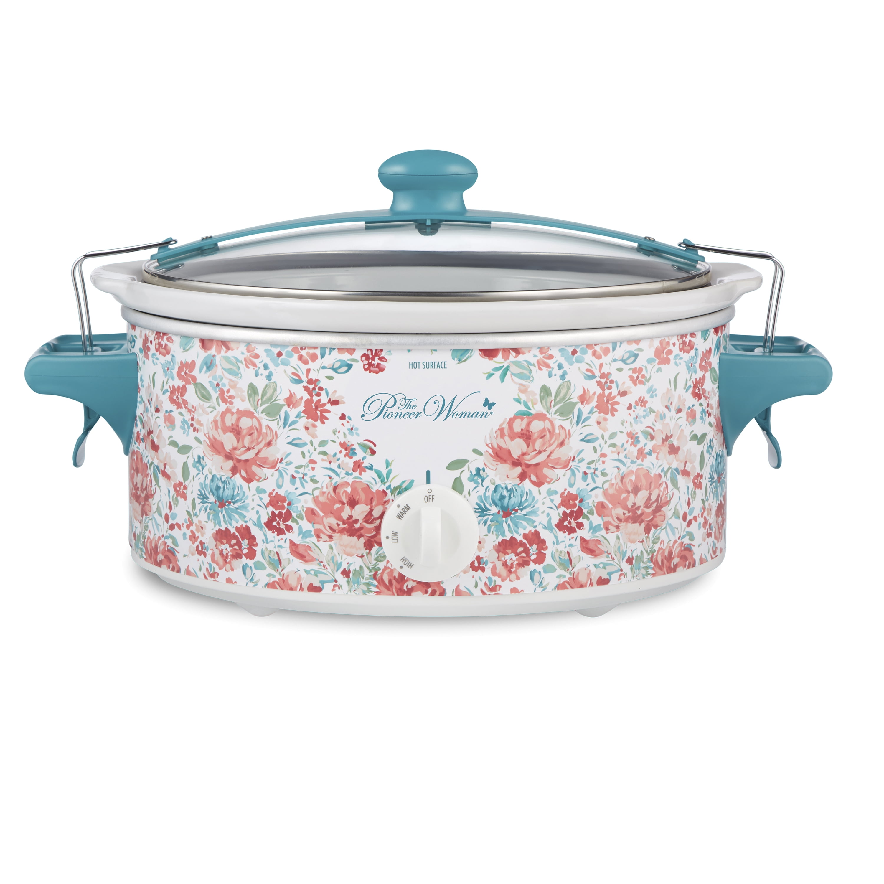 Pioneer Woman Portable Slow Cooker Fiona Floral, 5 Quart