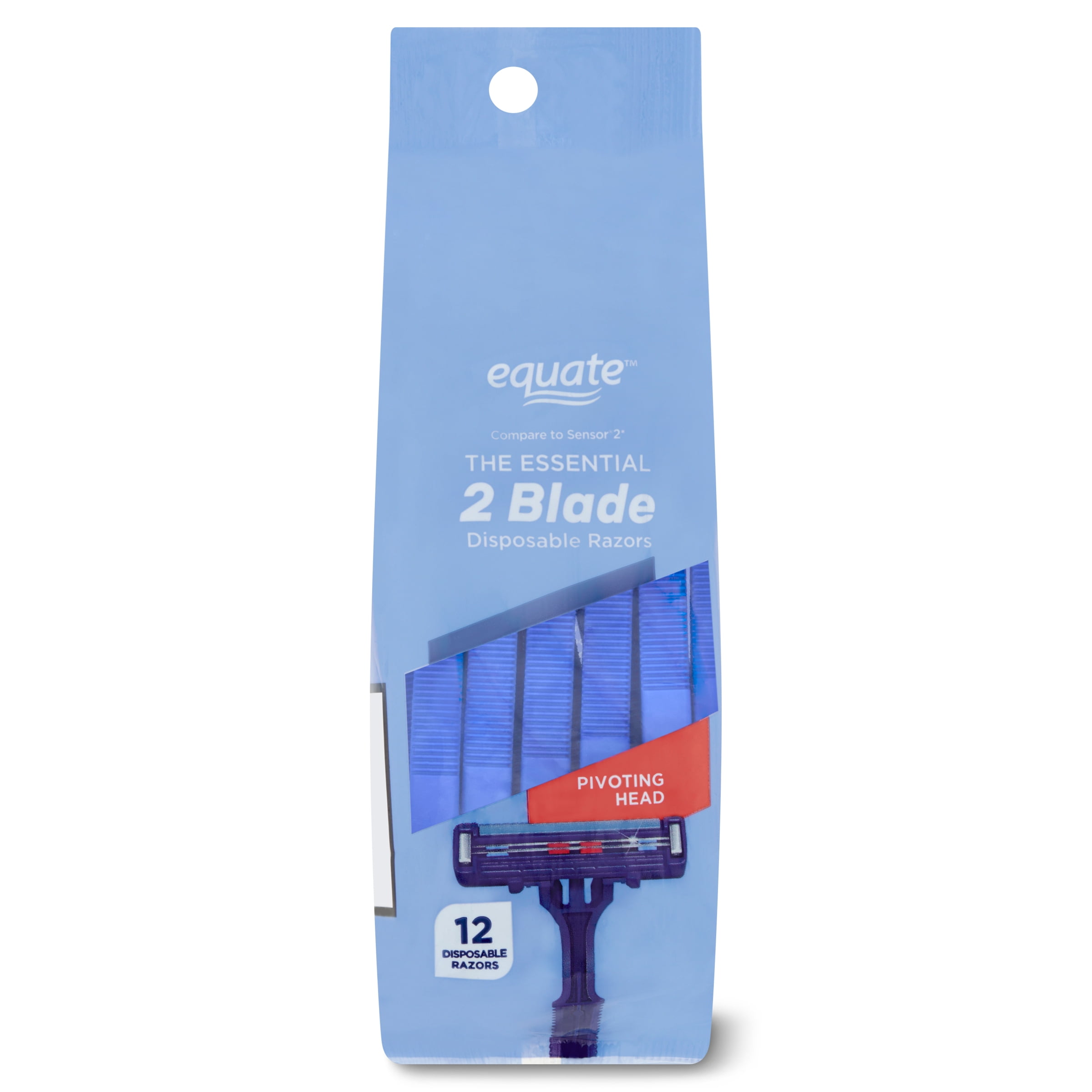 Equate The Essential 2 Blade Disposable Razors, 12 count